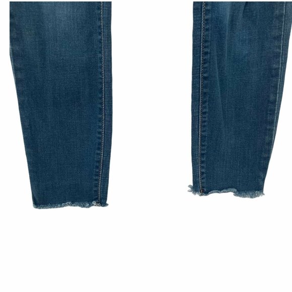 Refuge Jeans Distressed Womens Raw Hem Blue Size 0 - Picture 4 of 6